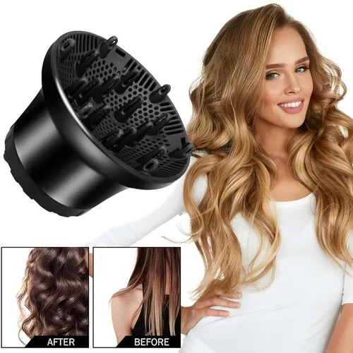 Vista 2 de Difusor universal para secador de pelo, boquilla de secador de pelo, accesorio para cabello rizado y cabello ondulado natural, herramientas