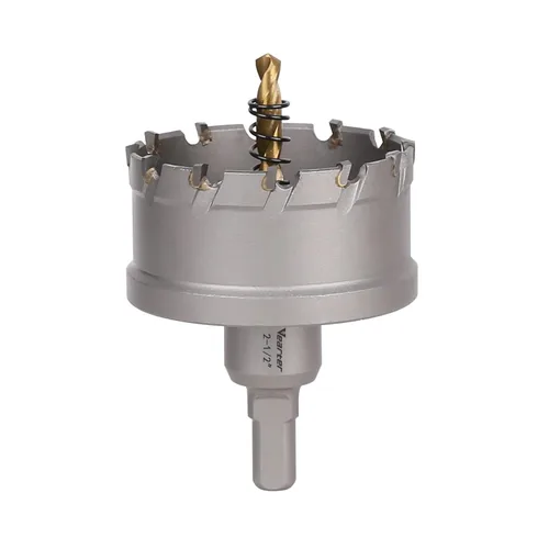 Vista 33 de Sierra perforadora de carburo de 1-1/2 pulgadas (1.496 in) para metal duro, cortador de agujeros con punta de carburo de tungsteno con broca piloto