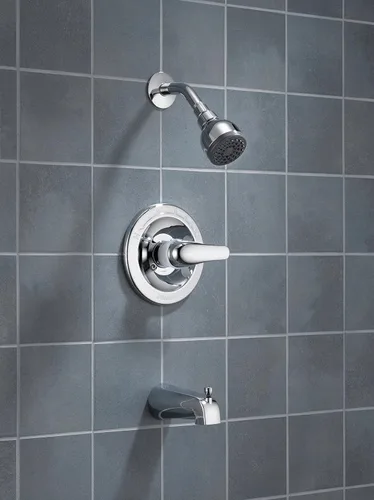 Vista 2 de Peerless P188720 Classic - Manijas combinadas completas para bañera y ducha, cromadas