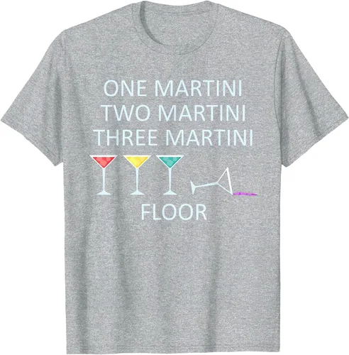 Vista 9 de Funny Bartender One Two Three Martini Floor Cocktail T-Shirt Asphalt Grey