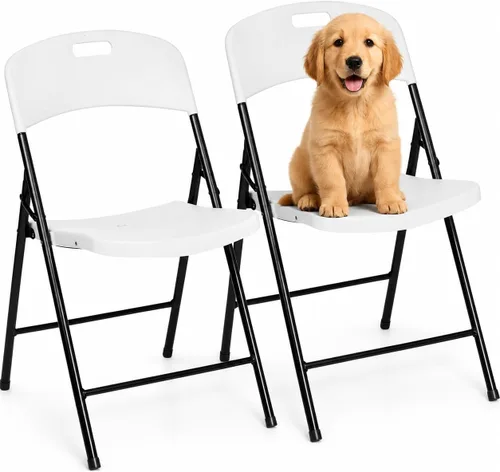 Vista 8 de Oline Silla Plegable, Sillas Plegables de Plástico para Interior y Exterior, Comerciales, Apilables, Plegables, para Invitados, para Eventos