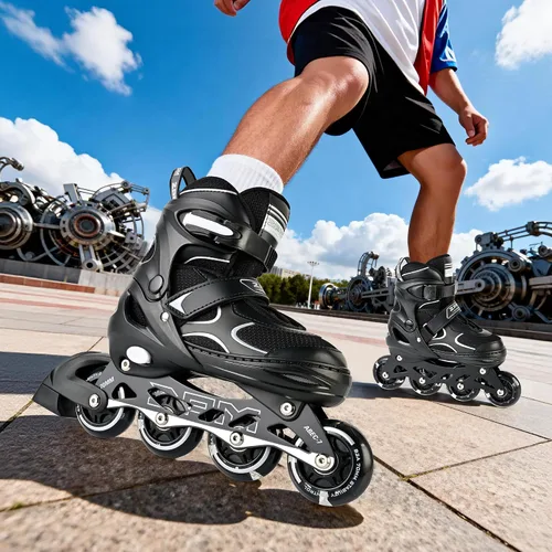 Vista 10 de 2PM SPORTS Patines en línea para niños y niñas, niños de 5 a 8 a 12 años, 4 a 6, 6 a 12 años, con ruedas iluminadas, cuchillas ajustables