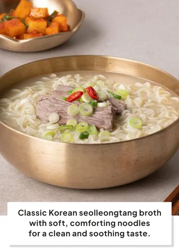 Vista 6 de Paquete de comida coreana: Paldo Gomtang (5 paquetes) y carbonara picante Bulramen (5 paquetes)