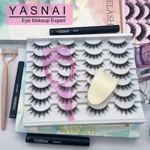 Vista 6 de Lashes Buddy - Herramienta de cepillo aplicador de pestañas postizas para usar pestañas, herramienta de maquillaje 3 en 1, aplicador de protección