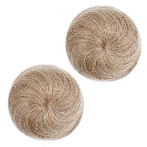 Vista 10 de 2 extensiones de moño de cabello, accesorio de peluca, extensiones de cabello rizado y ondulado, extensiones de cabello recogido, extensión de moño