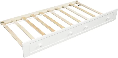 Vista 8 de Sofá cama individual con nido, marco de sofá cama de madera tamaño individual, sofá cama de madera para dormitorio, sala de estar, soporte