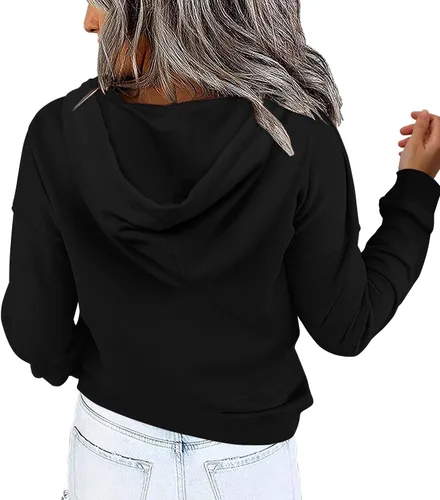 Vista 4 de ROSELINLIN Sudaderas con capucha para mujer con bolsillos tipo canguro