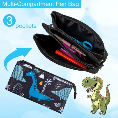 Vista 8 de gxtvo Mochila de dinosaurio para niños, 3 unidades, 16 pulgadas, preescolar, primaria, con lonchera