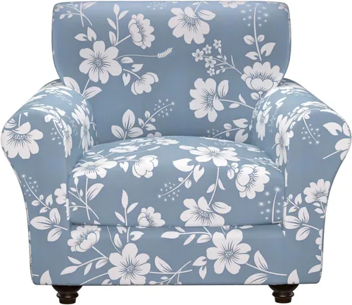 Vista 51 de Fundas elásticas para silla, fundas elásticas para sillón de 2 piezas, fundas de sofá lavables con diseño floral para sillón, protector de muebles