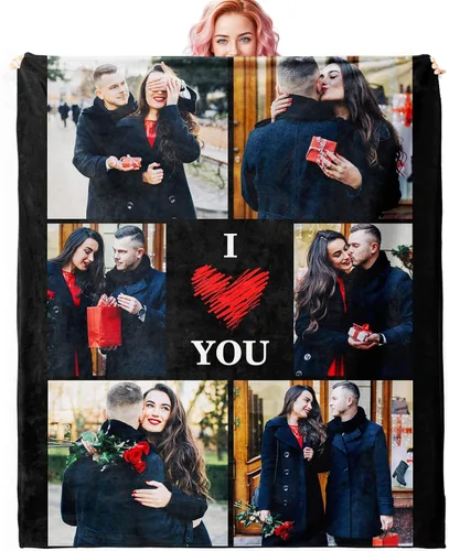 Vista 40 de Manta personalizada con imagen, manta personalizada con texto de fotos, manta de fotos personalizada para amiga, mamá y papá, regalos personalizados