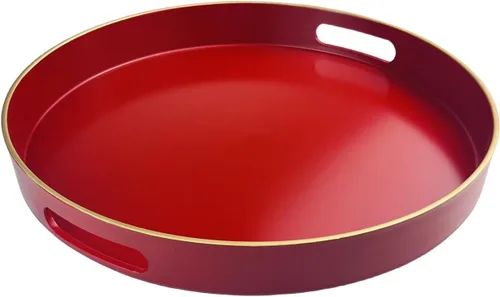 Vista 18 de Large Blue Coffee Table Tray, Decorative Serving Tray with Handles, Plastic Rectangular Tray for Ottoman, Bathroom, Living Room.16.7"*12"*1.6
