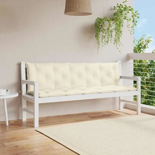 Vista 2 de vidaXL Cojín de banco, cojín de asiento de repuesto para columpio, cojín de banco repelente al agua, cojín de asiento para patio, jardín, tela