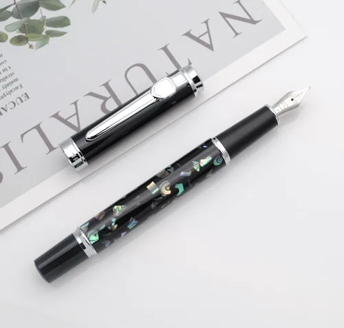 Vista 8 de JINHAO 8802 Pluma estilográfica F (tallado de concha - 2)