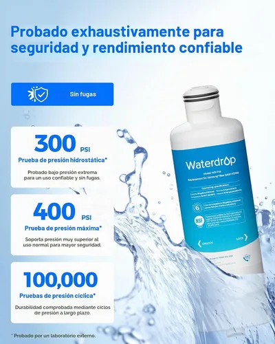 Vista 6 de Waterdrop WD-F45 Filtro de agua, repuesto para Samsung® DA97-17376B