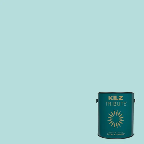 Vista 126 de KILZ TRIBUTE Pintura e Imprimación, Interior, Muestra de Color, Almost Aqua, 8 Onzas
