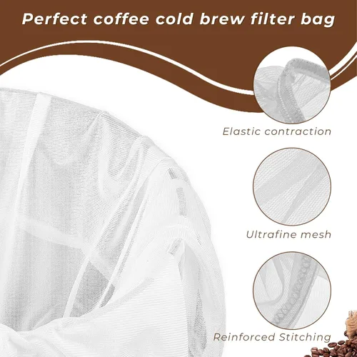 Vista 4 de PalpitateC Bolsa de filtro Toddy de repuesto compatible con el sistema Toddy Cold Brew para filtro de café frío de 5 galones, bolsa de filtro