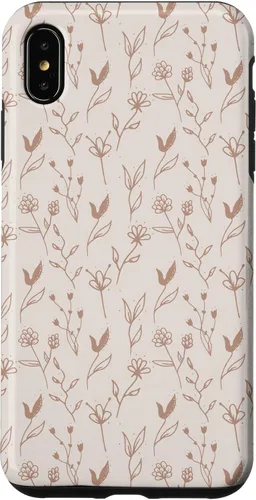 Vista 11 de iPhone 16 Hojas Botánico Flor Planta Línea Arte Terracota Case