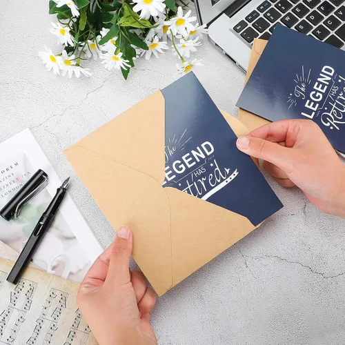 Vista 3 de Zonon 2 tarjetas divertidas de jubilación, tarjeta de felicitación de jubilación, regalo para hombres y mujeres