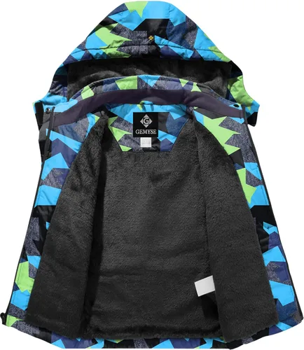 Vista 3 de Chaqueta de esquí impermeable para niño con capucha GEMYSE
