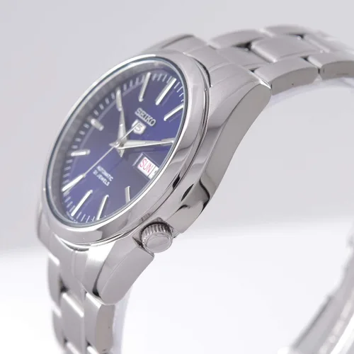 Vista 4 de Seiko 5 # SNKL43 - Reloj automático automático para hombre con esfera azul de acero inoxidable, Azul Patchwork, Cronógrafo, automático automático