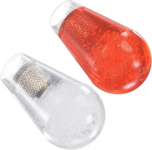 Vista 5 de uxcell Ellipse Oval Joystick Head Rocker Ball Top Handle Arcade Game Reemplazo Rojo Blanco