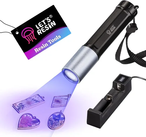 Vista 8 de LET'S RESIN Luz UV mejorada para resina, luz de resina UV portátil de gran tamaño, curado rápido y lámpara UV portátil, suministros de fabricación