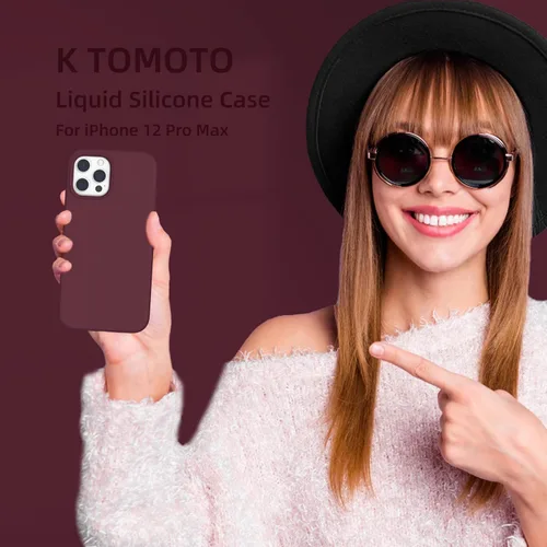 Vista 7 de Funda de silicona líquida compatible con iPhone 12 Pro Max 6.7 pulgadas, funda de gel de protección completa con forro de microfibra, funda