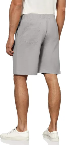 Vista 2 de Janmid Pantalones cortos de playa de verano con cordón de ajuste clásico para hombre