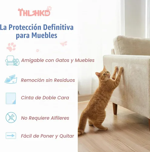 Vista 7 de 24 protectores de muebles de arañazos para gatos, protectores de sofá de doble cara para proteger los arañazos de las garras de los gatos, hojas