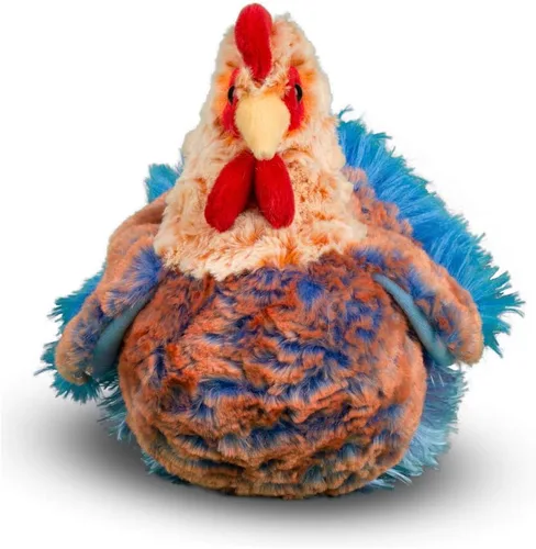 Vista 4 de Gallina de peluche Douglas Henrietta de hilo azul, gallina de peluche