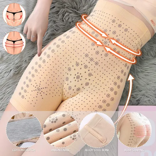Vista 4 de 2 piezas de moldeador de fibra único, moldeador de fibra para mujeres, calzoncillos ajustados y moldeadores del cuerpo