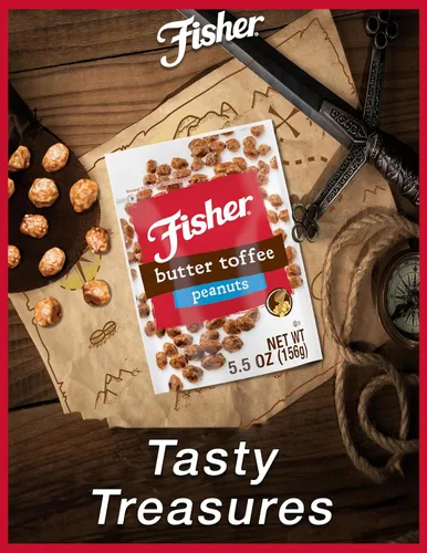 Vista 5 de Fisher Snack - Cacahuetes de caramelo de mantequilla, 5.5 onzas, sin colores ni sabores artificiales
