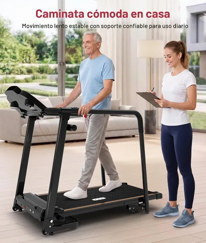 Vista 8 de Redliro Cinta de correr para personas mayores con pasamanos largos black