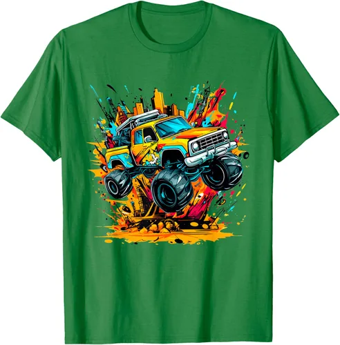 Vista 5 de Monster Trucks Are My Jam - Camiseta Monster Truck, Negro