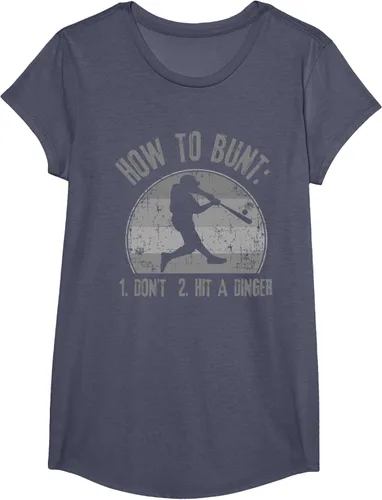 Vista 18 de Cómo Bunt Don't Hit A Dinger - Camiseta divertida de béisbol y sóftbol, Negro, S