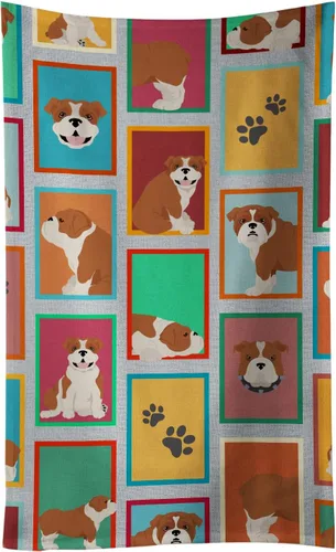 Vista 38 de Caroline's Treasures MLM1160KTWL - Lots of Red Siberian Husky - Toalla de cocina para invitados, toalla de baño decorativa para cara, té, paño