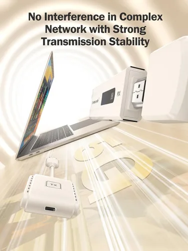 Vista 9 de Lemorele Kit de transmisor y receptor HDMI inalámbrico, extensor HDMI inalámbrico portátil, rango de 164 pies, 1080P Full HD, para transmisión