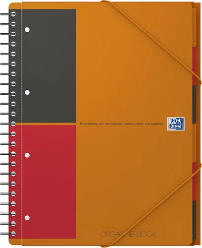Vista 9 de OXFORD 100104329 Activebook International A4 + a cuadros con índice indexable y bolsillo para documentos, bloque de cuaderno en espiral gris, una