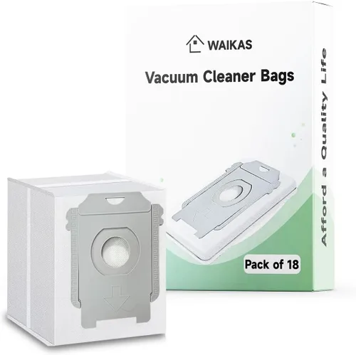 Vista 23 de WAIKAS Paquete de 6 bolsas de polvo E25 E28 para aspiradoras Eufy E28 Omni, E25 Omni y E20, accesorios de repuesto de gran capacidad