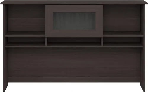 Vista 8 de BUSH FURNITURE Mueble de madera de roble, color café de 60 pulgadas, Madera, Heather Gray