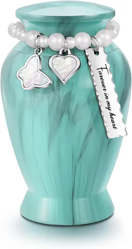 Vista 40 de Dletay Urnas pequeñas personalizadas para cenizas humanas, recuerdo de 2.85 pulgadas, mini urna de cremación conmemorativa para mujeres y hombres