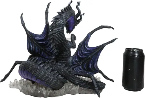 Vista 8 de Ebros Gift Fantasía Mitos y Leyendas Koss Earth Elemental Púrpura oscuro Luz de luna Araña Aracnafaria Dragón en suelo de cristal Figura Edad