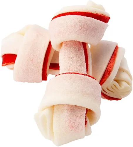Vista 7 de Dingo 95014 Mini Bones, cuero crudo para perros pequeños, de juguete, rojo, 14
