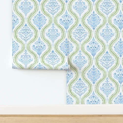 Vista 4 de Spoonflower Elegante papel pintado extraíble prepegado botánico