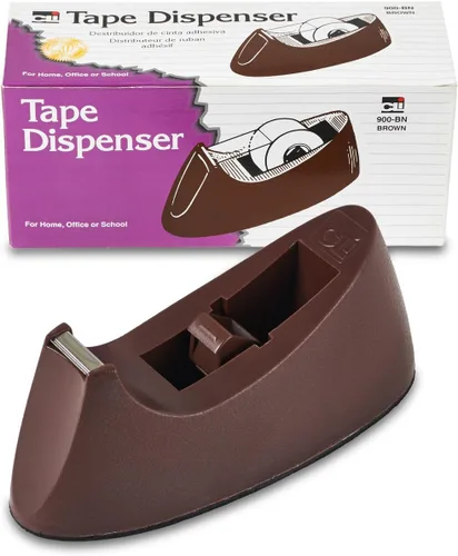 Vista 6 de Charles Leonard Dispensador de cinta de escritorio, base pesada y base antideslizante, negro, estilo C-15 (900-BK)
