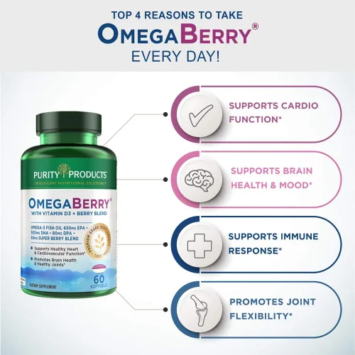 Vista 7 de Purity Products Aceite de pescado Perfect Multi + OmegaBerry para mujer