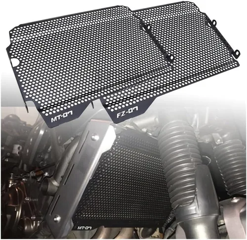 Vista 2 de Radiator Grille Guard for Ya&maha MT-07 FZ-07 MT07 MT FZ 07 2018 2019 2020 2021 2022 FZ07 MT07 Motorcycle Radiator Grille Guard Cover Fuel Tank