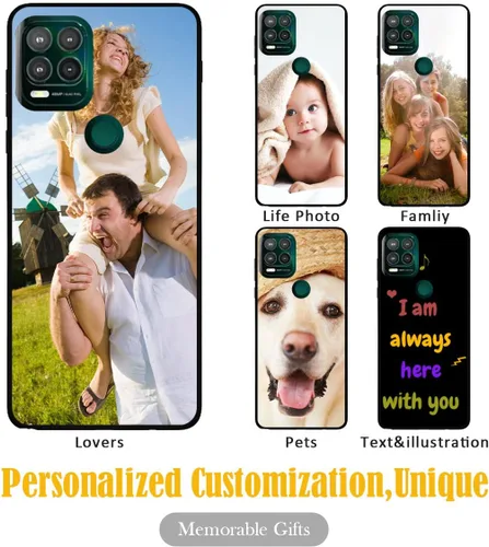 Vista 2 de Funda personalizada para Motorola Moto G Stylus 5G con nombre de foto y texto – GStylus 5G personalizada para teléfono móvil/smartphone/teléfono
