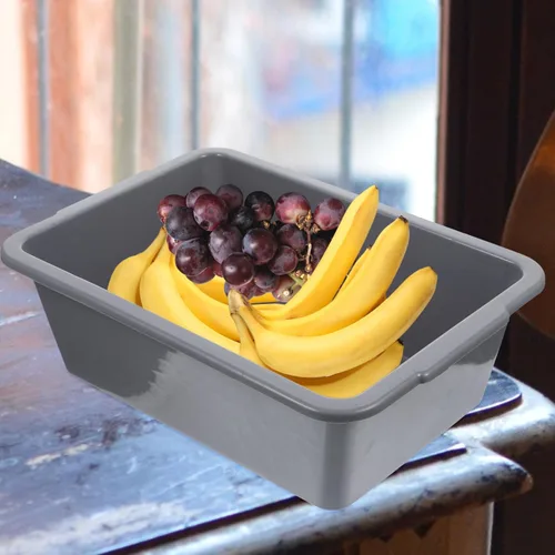 Vista 8 de Cabilock Cubo de almacenamiento de plástico rectangular multifuncional con asas para uso en el hogar Restaurante Lavando platos Almacenamiento
