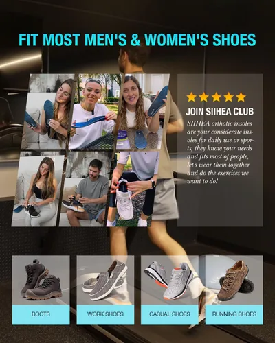 Vista 6 de SIIHEA Insertos de zapatos con soporte de arco, absorción de impactos estructurales huecos, plantillas ortopédicas para zapatos para aliviar